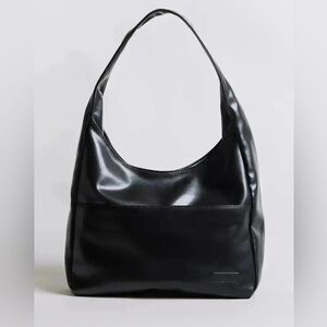 Black Leather Tote Bag